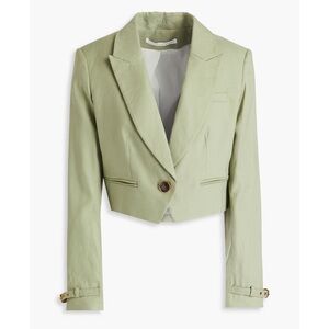 Women's Light Green Cropped Blazer